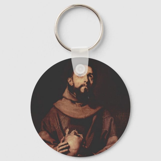 Jusepe de Ribera- St. Francis of Assisi Nyckelring (Framsida)