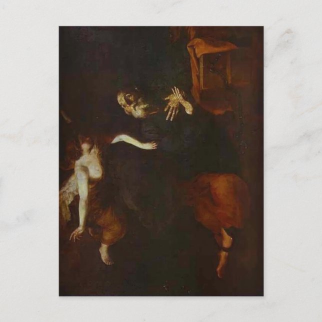 Jusepe Ribera-Deliverence of St. Peter, fängelset Vykort (Framsida)