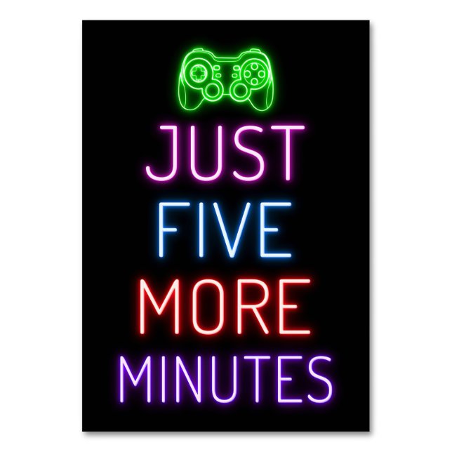 Just 5 More Minutes Bordsnummer (Framsidan)