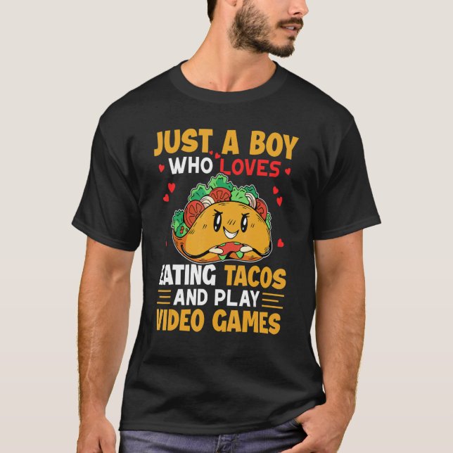 Just a Boy Gaming Taco Gamer Taco  Viva México T Shirt (Framsida)
