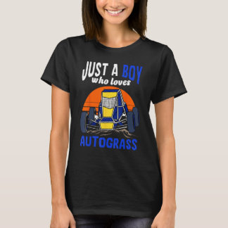 Just A Boy Who Loves Autograss Retro 1 T Shirt