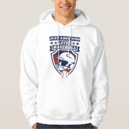 just a boy who loves baseball hoodie