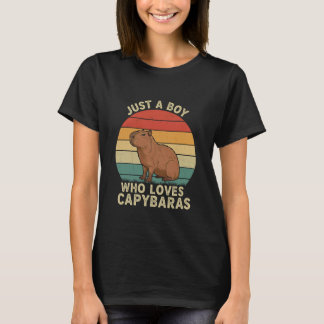 Just a Boy Who Loves Capybaras T Shirt