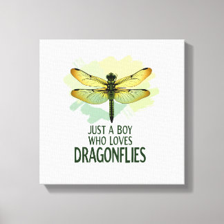 Just a Boy who loves Dragonflies. Dragonflies Drag Canvastryck