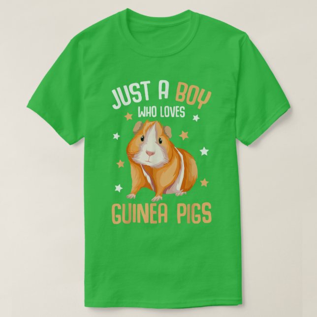 Just a Boy who loves Guinea Pigs Kids Boys Guinea  T Shirt (Design framsida)