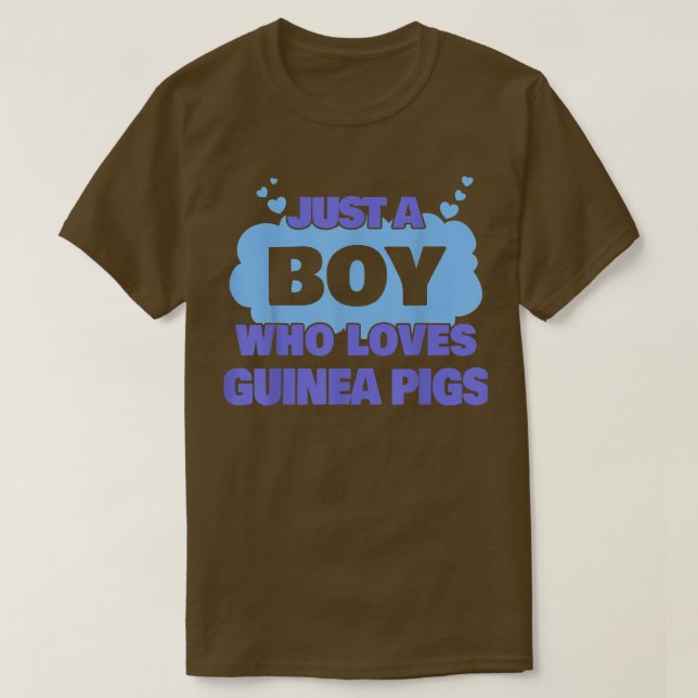 Just A Boy Who Loves Guinea pigs  T Shirt (Design framsida)