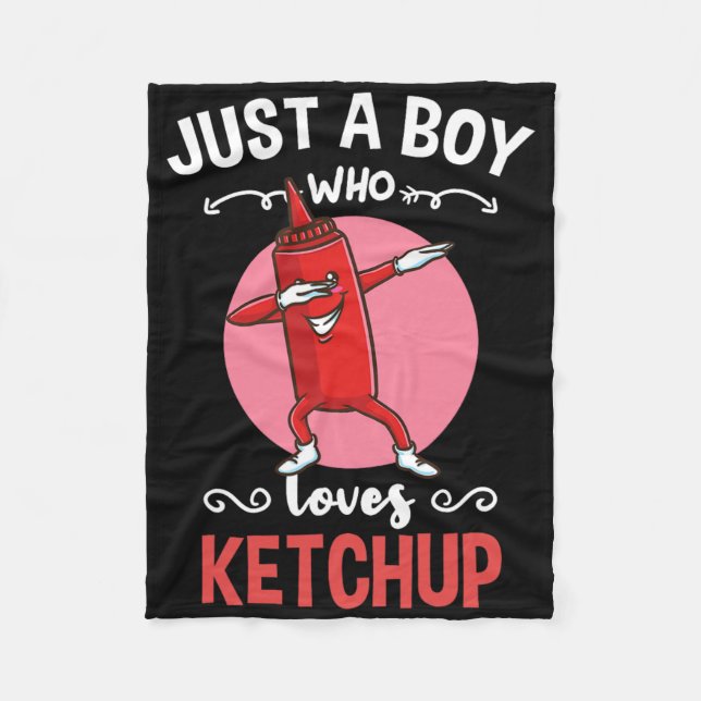 Just A Boy Who Loves Ketchup  Fleecefilt (Framsidan)