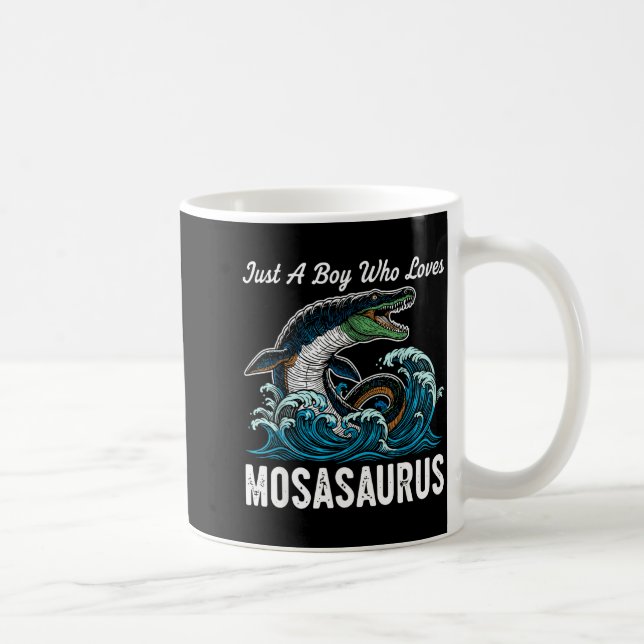 Just A Boy Who Loves Mosasaurus  Kaffemugg (Höger)