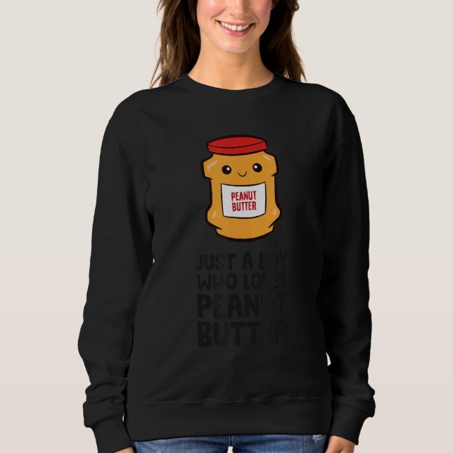 Just a Boy Who Loves Peanut Butter T Shirt (Framsida)