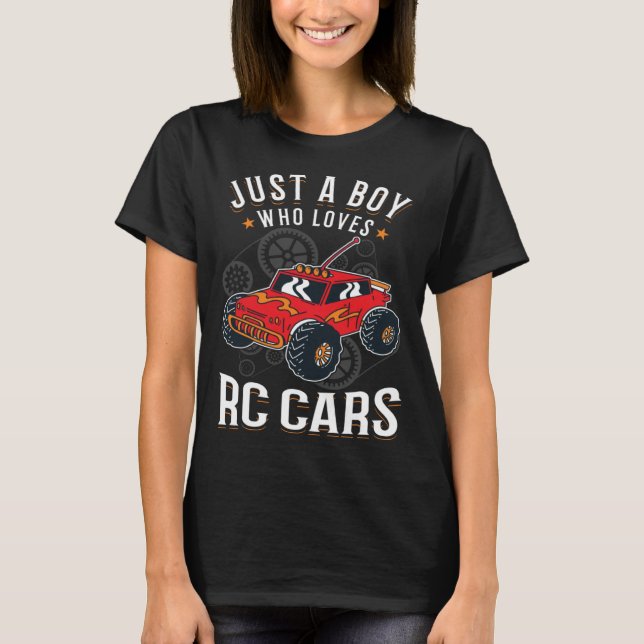 Just a boy who loves RC Cars Boy T Shirt (Framsida)