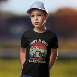 Just a Boy Who Loves Tractors T Shirt
