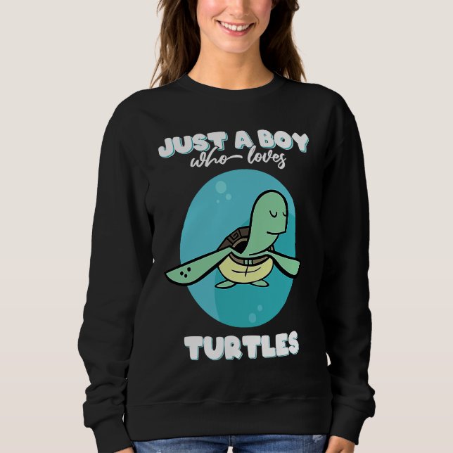 Just a boy who loves turtles  funny turtle costume t shirt (Framsida)