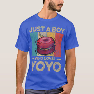 Just A Boy Who Loves Yoyo Funny Vintage Yoyo Boys  T Shirt