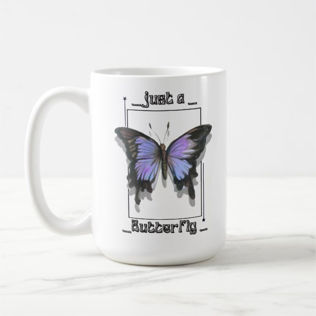  just a Butterfly  Kaffemugg (Vänster)