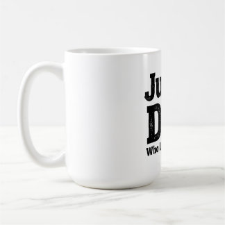 Just a Dad Who Loves Donuts – Funny Dad Mug Design Kaffemugg