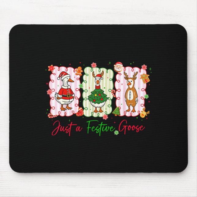 Just A Festive Goose Christmas Holiday Funny Silly Musmatta (Framsidan)