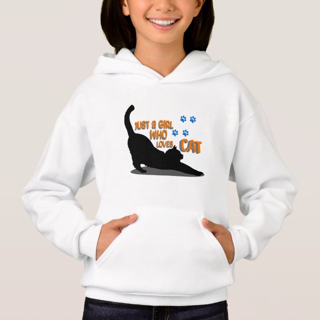 just a girl how love cat t shirt (Framsida)