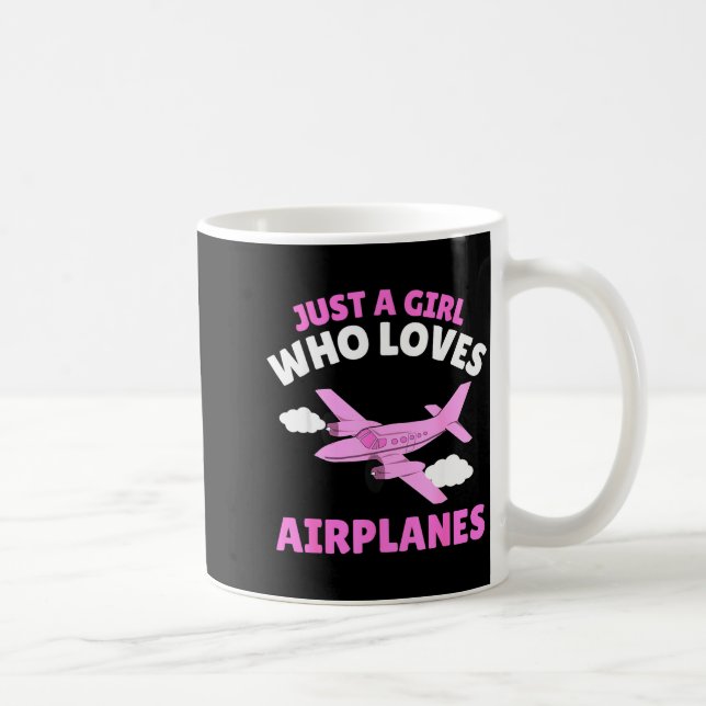 Just A Girl Who Loves Airplanes Kids Toddler Baby  Kaffemugg (Höger)