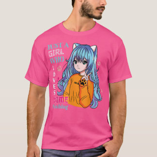 Just A Girl Who Loves Anime and Sketching Otaku An T Shirt
