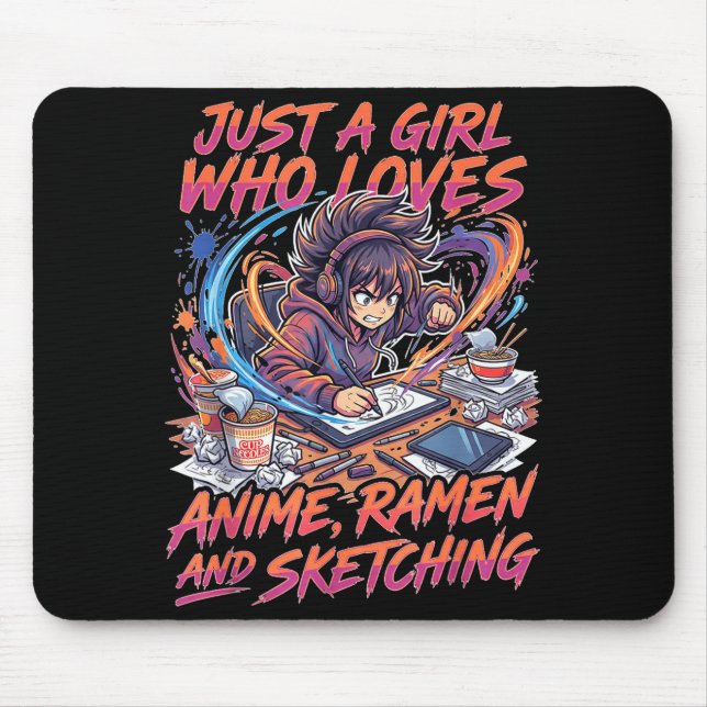 Just A Girl Who Loves Anime Ramen And Sketching Ma Musmatta (Framsidan)