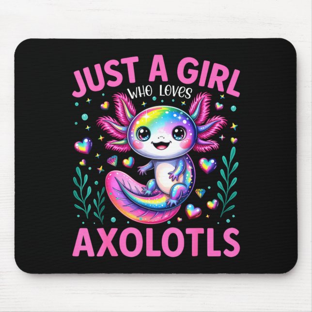Just A Girl Who Loves Axolotls Kawaii Kids Girls  Musmatta (Framsidan)