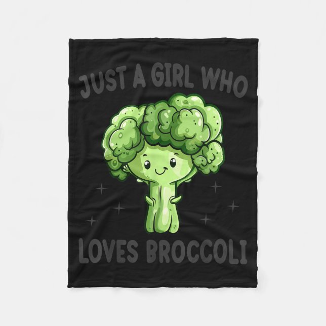 Just A Girl Who Loves Broccoli Funny Broccoli Love Fleecefilt (Framsidan)