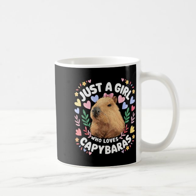 Just A Girl Who Loves Capybaras Cute Capybara Love Kaffemugg (Höger)