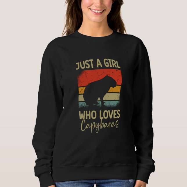 Just A Girl Who Loves Capybaras Rodent Animal Capy T Shirt (Framsida)