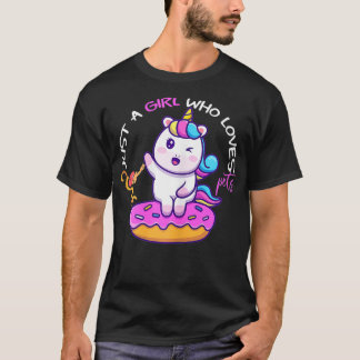 Just A Girl Who Loves cats  adopt me pets  Funny T Shirt