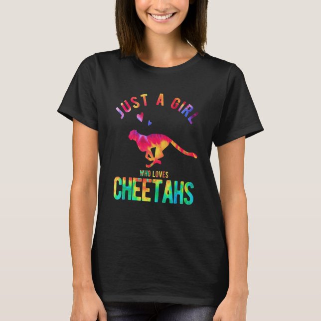 Just A Girl Who Loves Cheetahs Cheetah   Cheetah T Shirt (Framsida)
