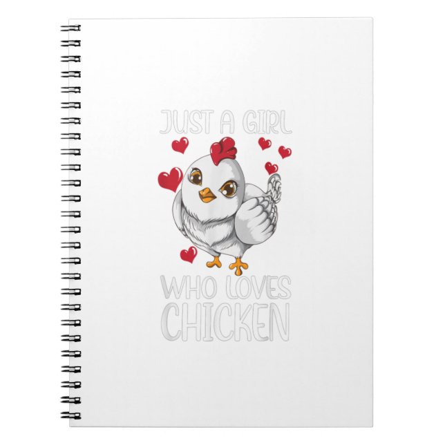Just A Girl Who Loves Chicken Chicken Do You Love  Anteckningsbok (Framsidan)