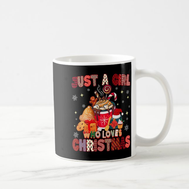 Just A Girl Who Loves Christmas Hot Cocoa Lover Xm Kaffemugg (Höger)