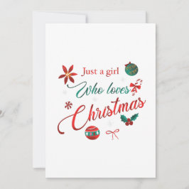 Just a Girl Who Loves Christmas Inbjudningar