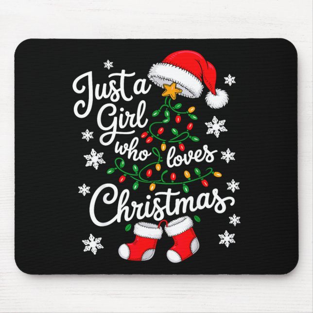 Just A Girl Who Loves Christmas Tree Xmas  Musmatta (Framsidan)