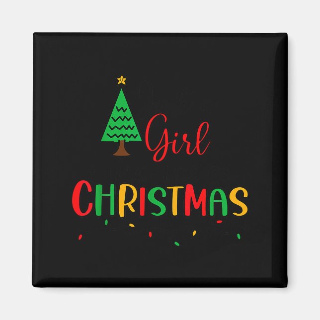 Just A Girl Who Loves Christmas, Women, Girls, Kid Magnet (Framsidan)