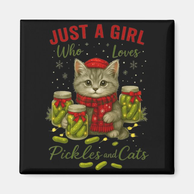 Just A Girl Who Loves Ckles And Cats Christmas  Magnet (Framsidan)