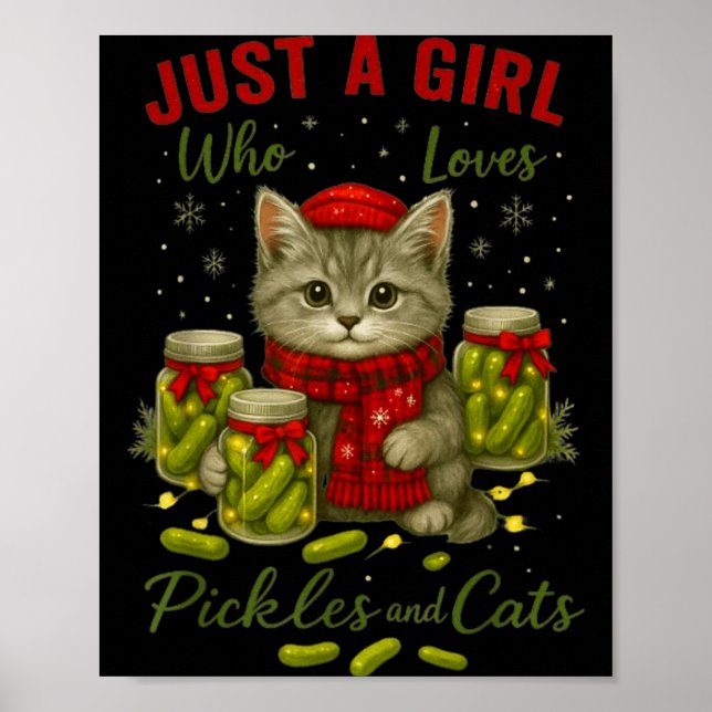 Just A Girl Who Loves Ckles And Cats Christmas  Poster (Framsidan)