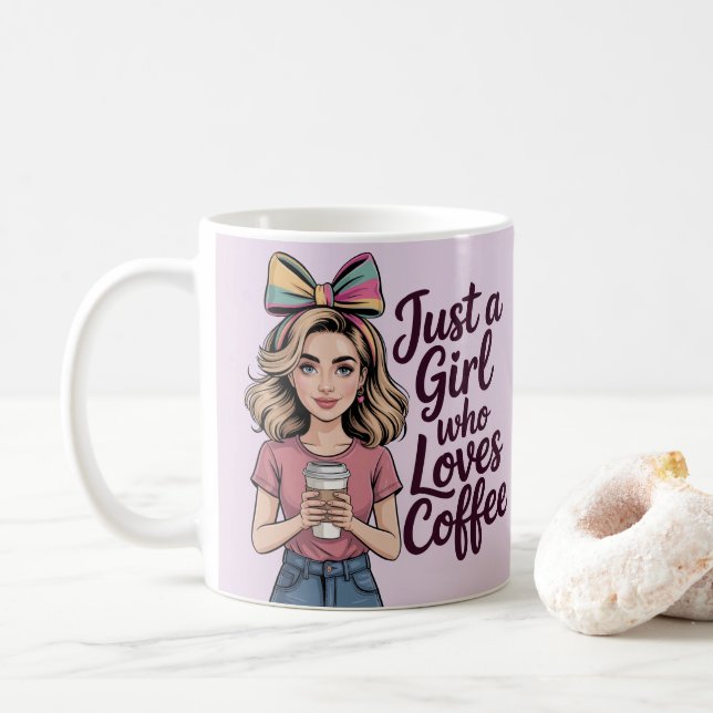 Just A Girl Who Loves Coffee Classic Mug Kaffemugg (Med munk)