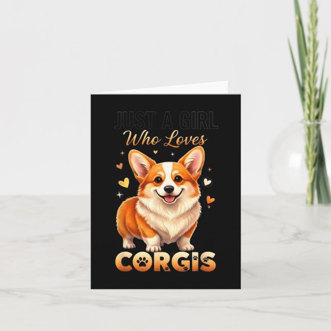 Just A Girl Who Loves Corgis  Kort (Framsida)