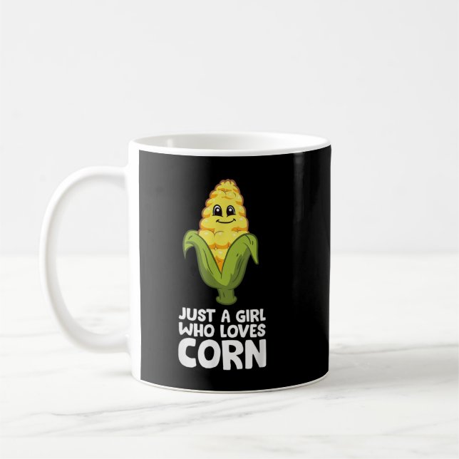 Just a Girl Who Loves Corn Kaffemugg (Vänster)