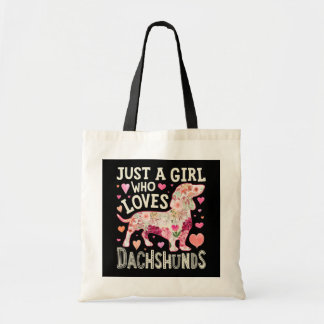 Just A Girl Who Loves Dachshunds Dog Tygkasse