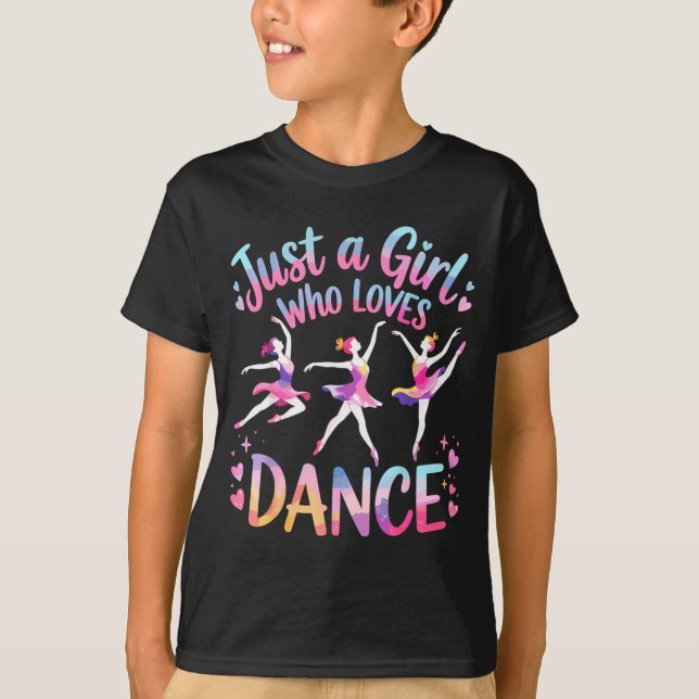 Just A Girl Who Loves Dance  T Shirt (Framsida)