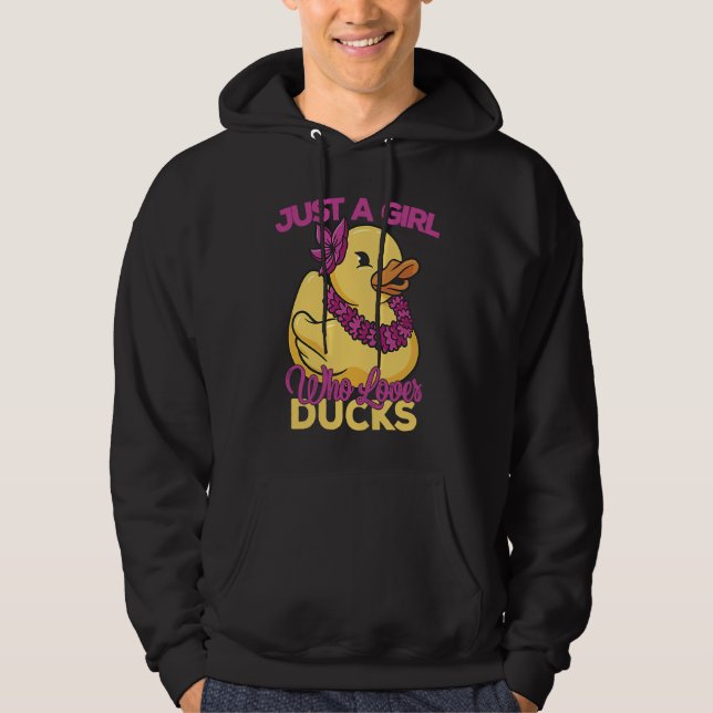 Just a Girl Who Loves Ducks Ducks  1 Hoodie (Framsida)
