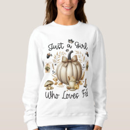 Just A Girl Who Loves Fall Cozy Autumn Season T Shirt