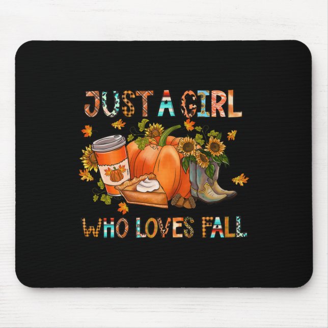 Just A Girl Who Loves Fall Pumpkin Cozy Thanksgivi Musmatta (Framsidan)