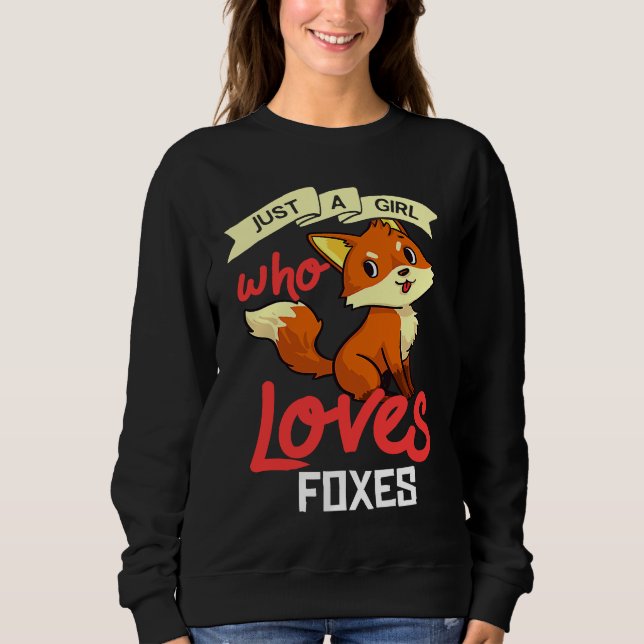 Just A Girl Who Loves Foxes   Cute T Shirt (Framsida)