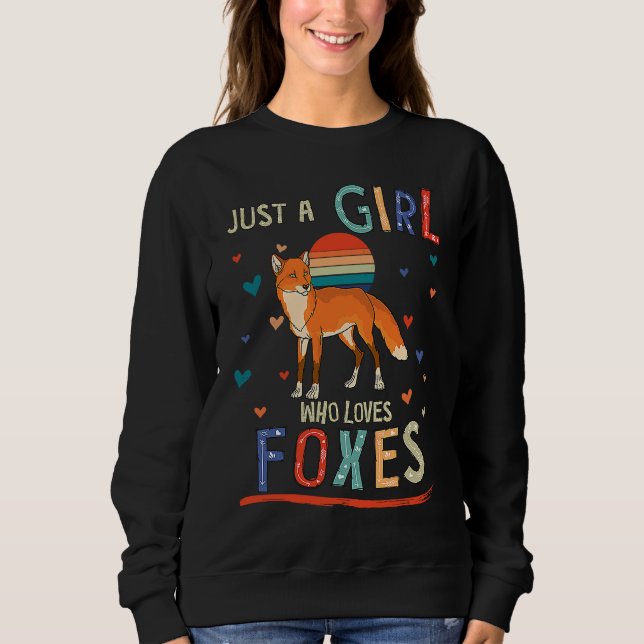 Just a Girl Who Loves Foxes  Fox T Shirt (Framsida)