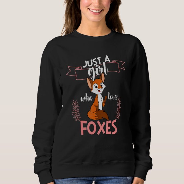 Just A Girl Who Loves Foxes Wildlife Animal Fox Wo T Shirt (Framsida)