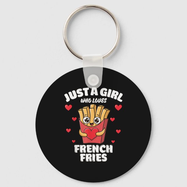 Just A Girl Who Loves French Fries, French Fries L Nyckelring (Framsida)