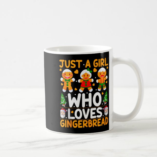Just A Girl Who Loves Gingerbread Man Christmas Gi Kaffemugg (Höger)